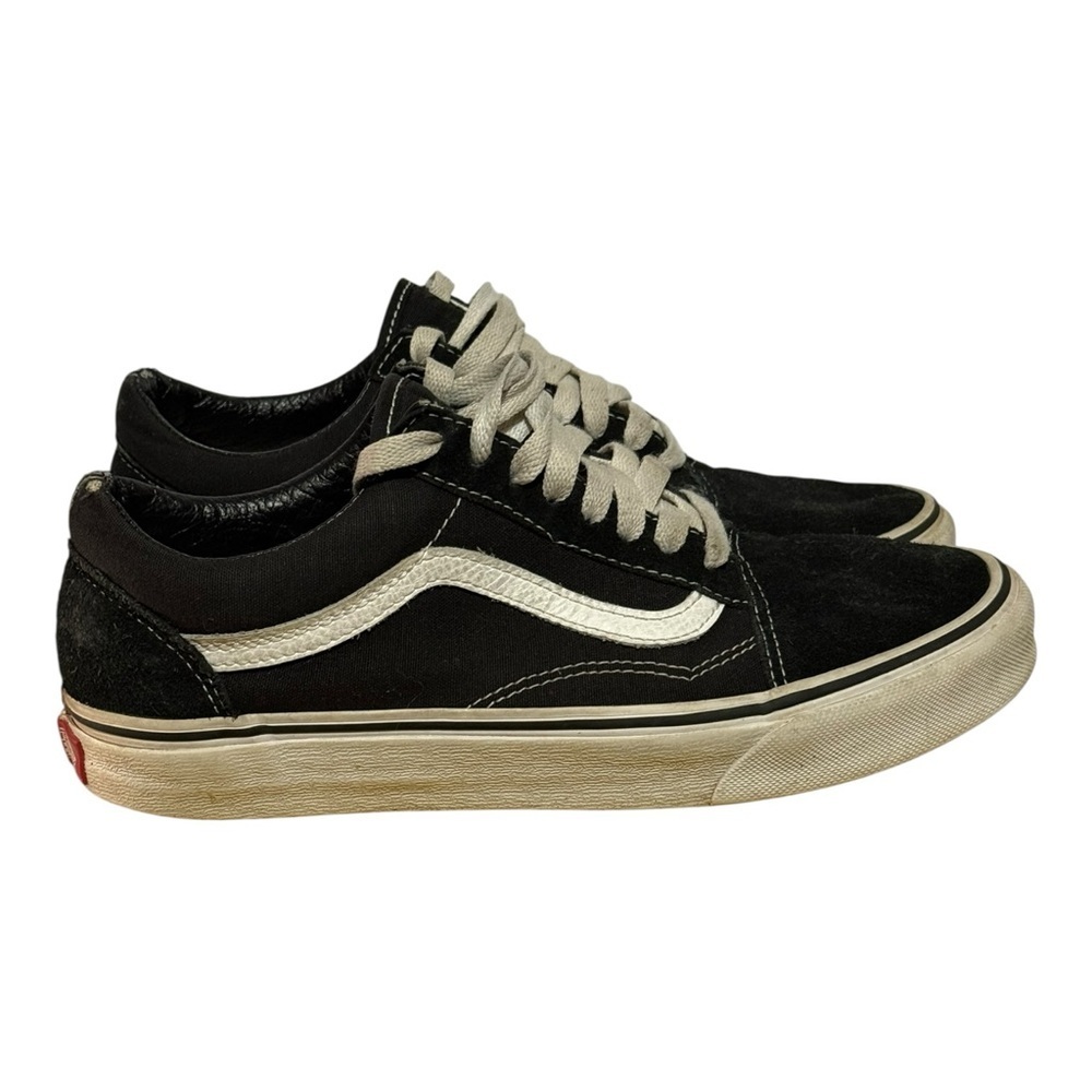 Vans Old Skool Black White Low Top Skate Sneakers Women's Size 9 Suede Classic
